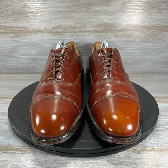 Vintage Allen Edmonds Men’s Park Avenue Brown Leather Oxfords Size 11 AA